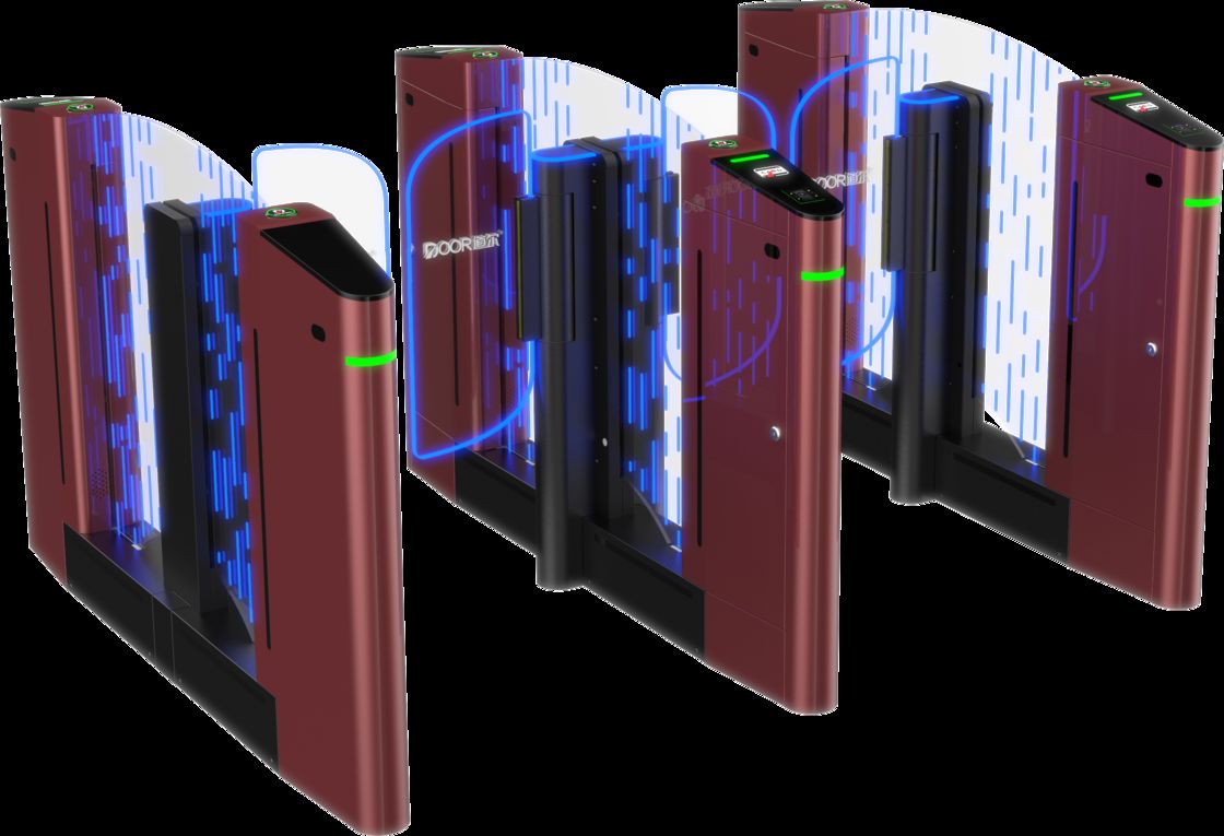 DOOR Turnstile Silver Red Gold Speed Gate With IC Card Face Recognition